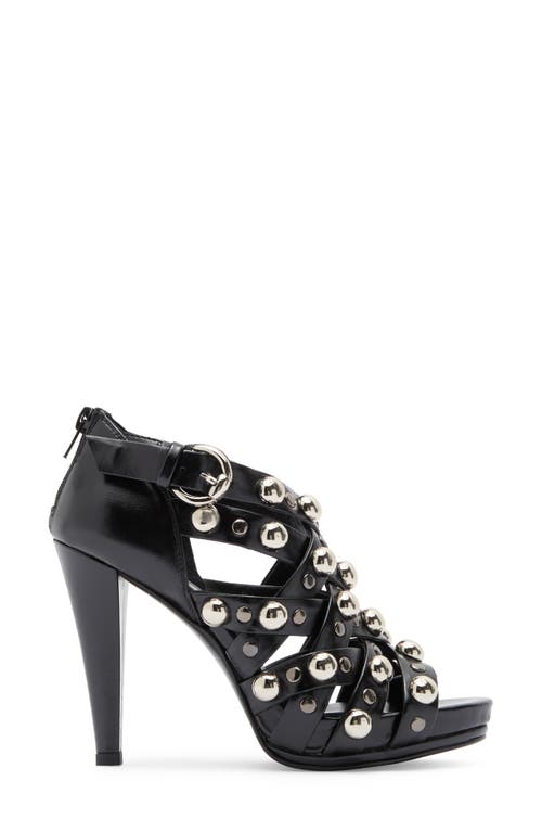 Jeffrey Campbell Retaliate Platform Sandal In Black Silver
