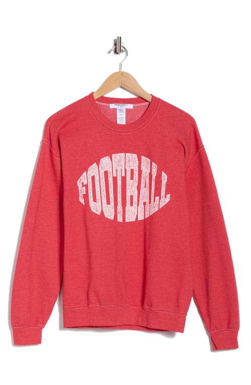 Project Social T Football Graphic Sweatshirt In Red