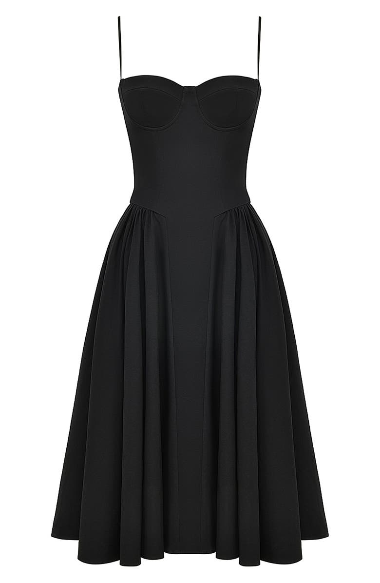HOUSE OF CB Samaria Underwire Fit & Flare Cocktail Dress, Alternate, color, Black