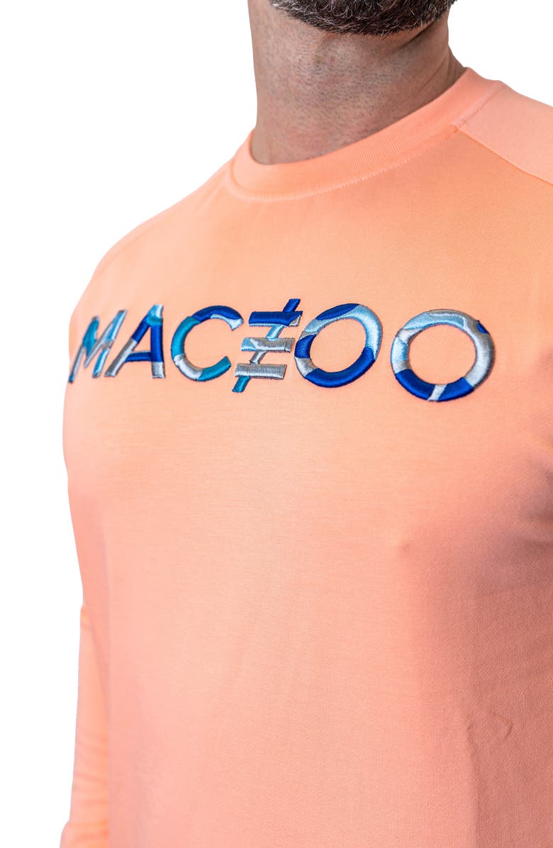 Maceoo Camo Peach Stretch Cotton Sweatshirt, Alternate, color, Pink