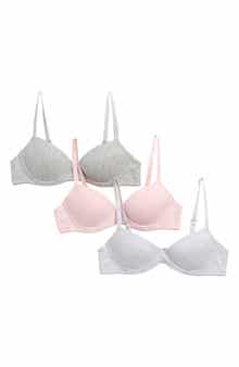 Nautica Kids' Assorted 3-Pack Underwire Molded Bras