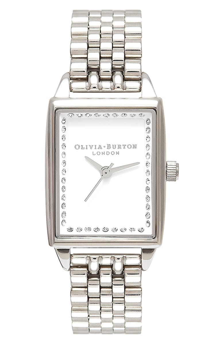 Olivia Burton Classics Rectangular Bracelet Watch, 20mm, Main, color, 