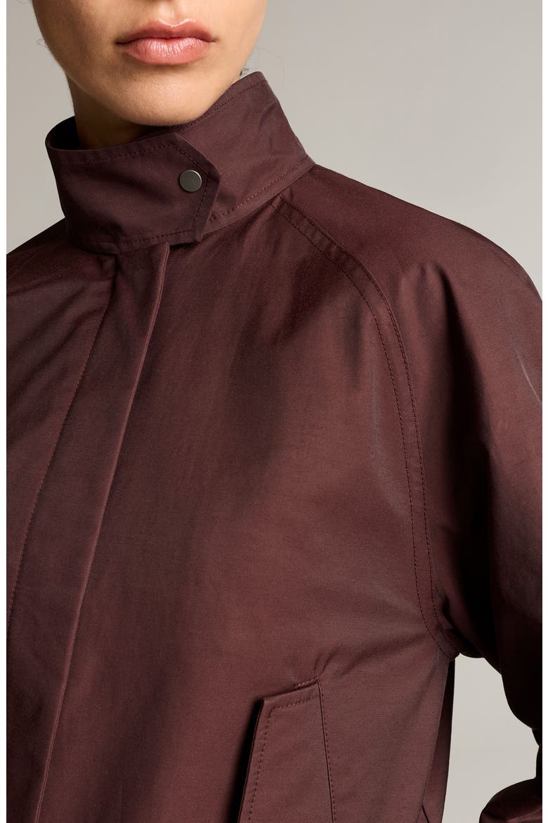 Funnel Neck Jacket, Alternate, color, CHERRYWOOD