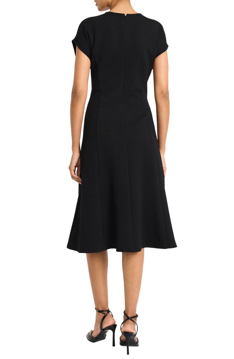 Maggy London Cap Sleeve A-Line Dress, Alternate, color, Black