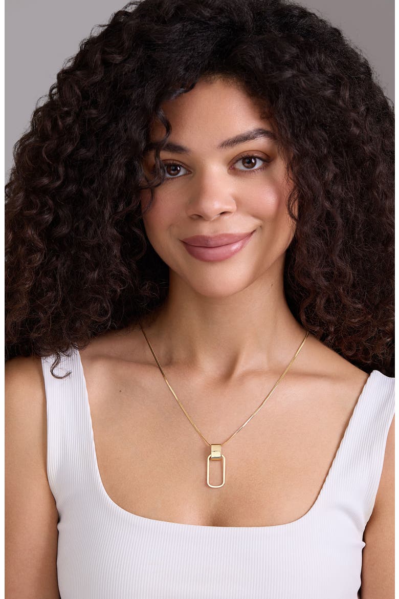 14K Gold Link Pendant Necklace, Alternate, color, 14K YELLOW GOLD