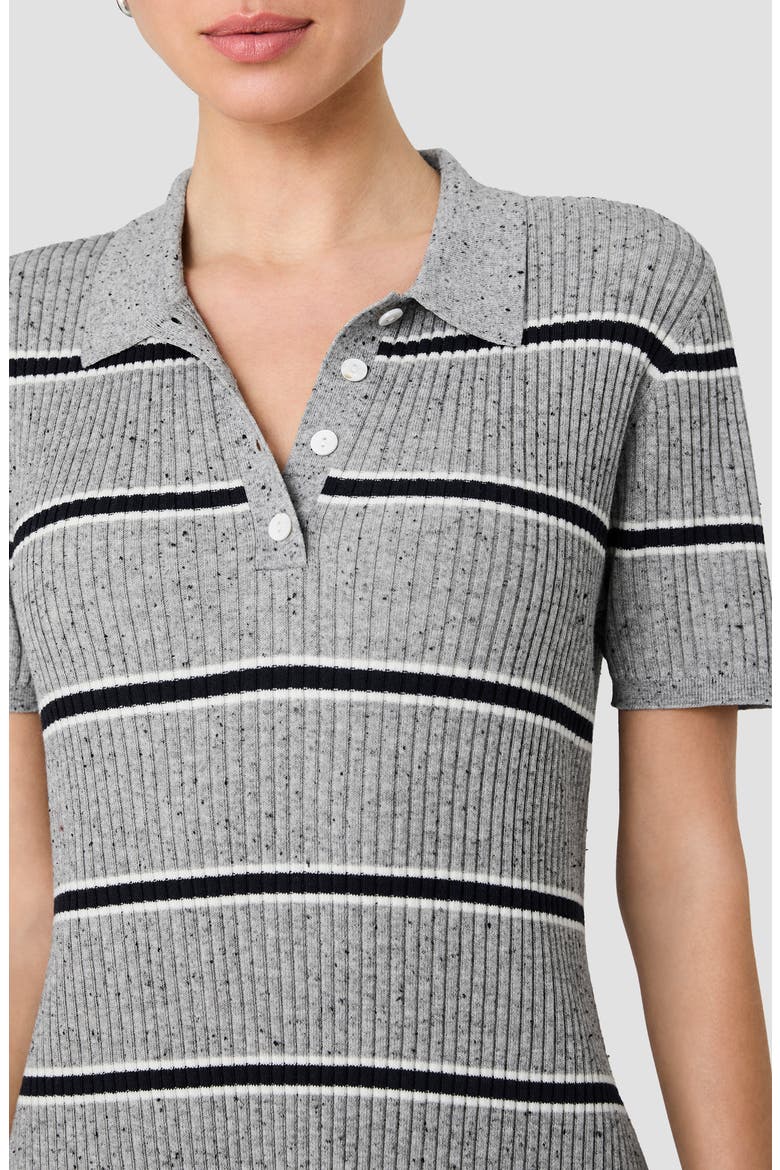 Mason Varsity Stripe Knit Minidress, Alternate, color, MEDIUM GRAY MELANGE