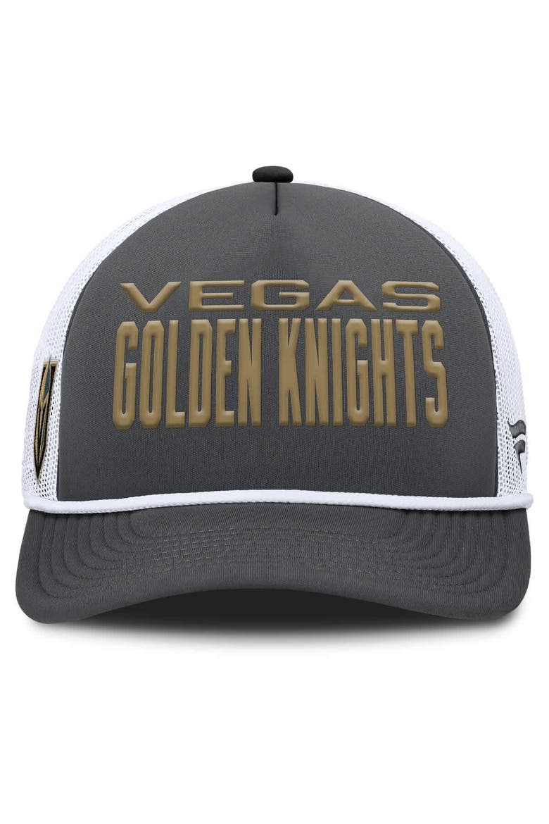 Men's Fanatics Charcoal/White Vegas Golden Knights Authentic Pro Rink A-Frame Adjustable Hat, Alternate, color, Charcoal
