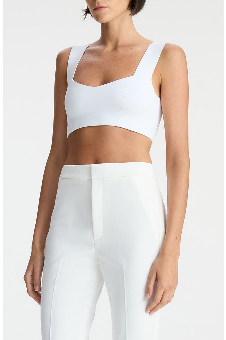 Jordana Compact Knit Crop Tank, Alternate, color, WHITE