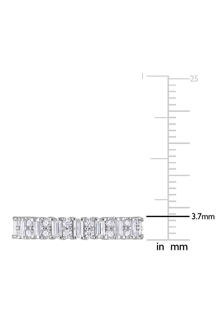 Sterling Silver Lab Created Moissanite Eternity Ring, Alternate, color, SILVER