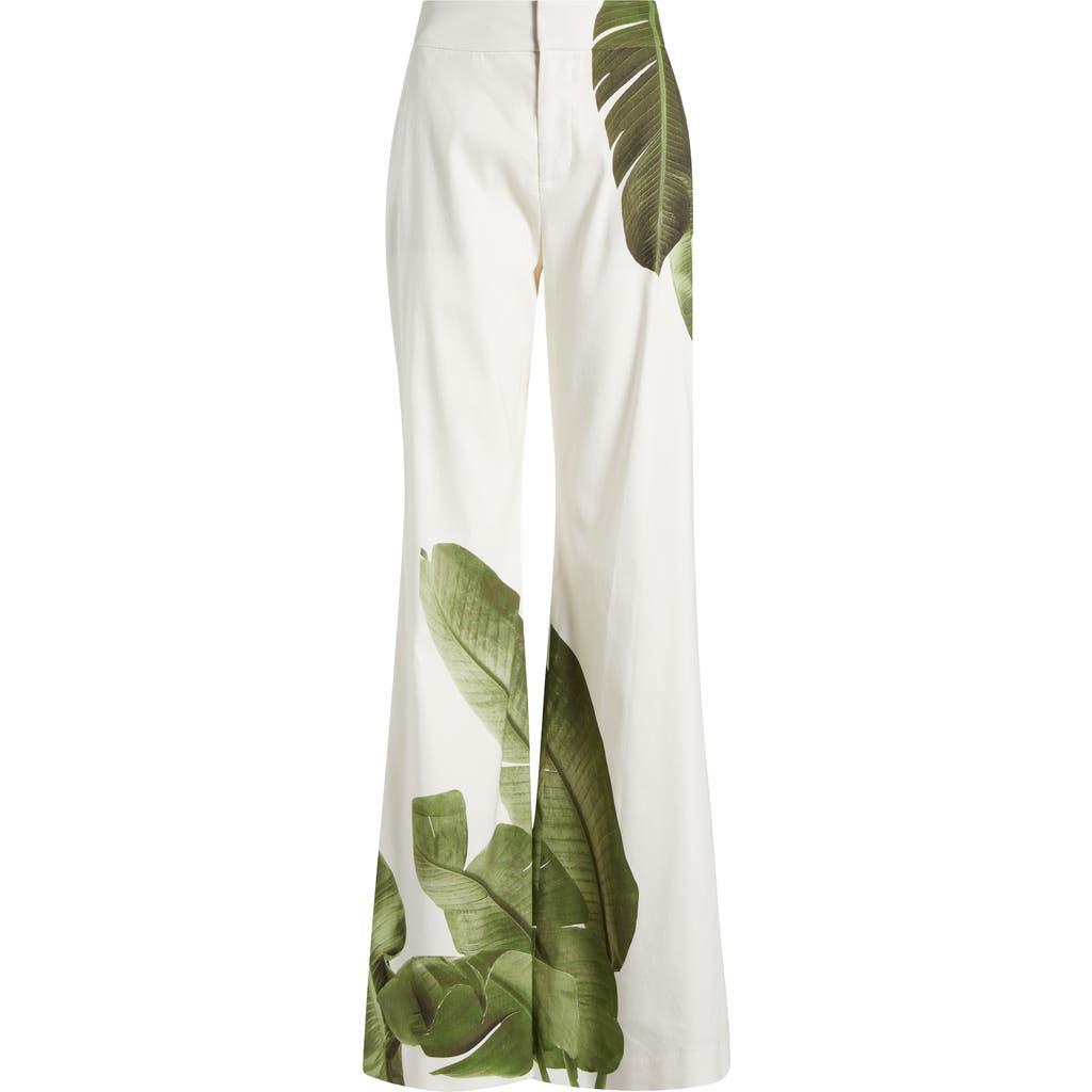 Alice And Olivia Dylan High-rise Wide-leg Pants In Multi