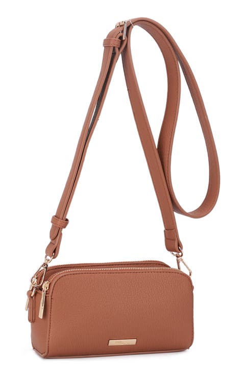 Clara Small Faux Leather Crossbody Bag