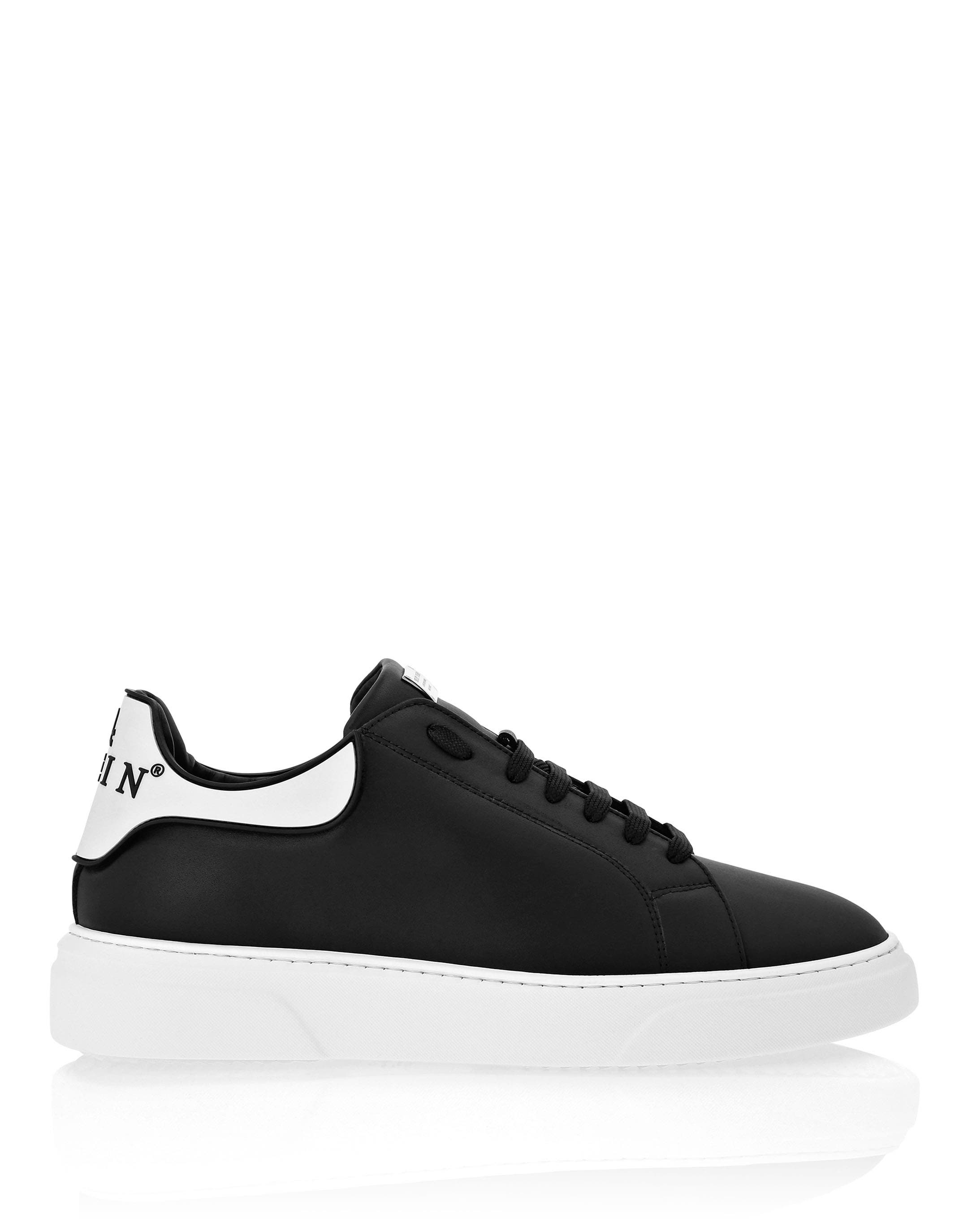 Leather Runner Big Bang Skull Unisex, Alternate, color, black/white