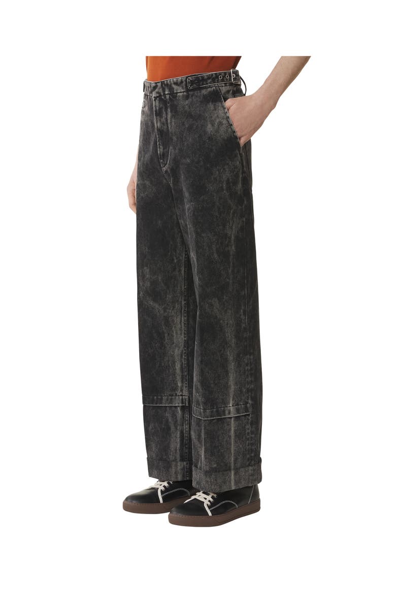 Lanvin Loose Fit Washed Denim Pants, Alternate, color, Noir