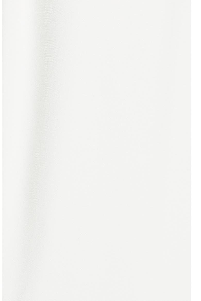 Alexander McQueen Embellished Neck Crepe Sheath Gown, Alternate, color, LIGHT IVORY