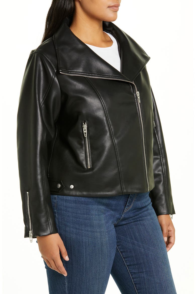 Faux Leather Moto Jacket, Alternate, color, BEST IN SHOW