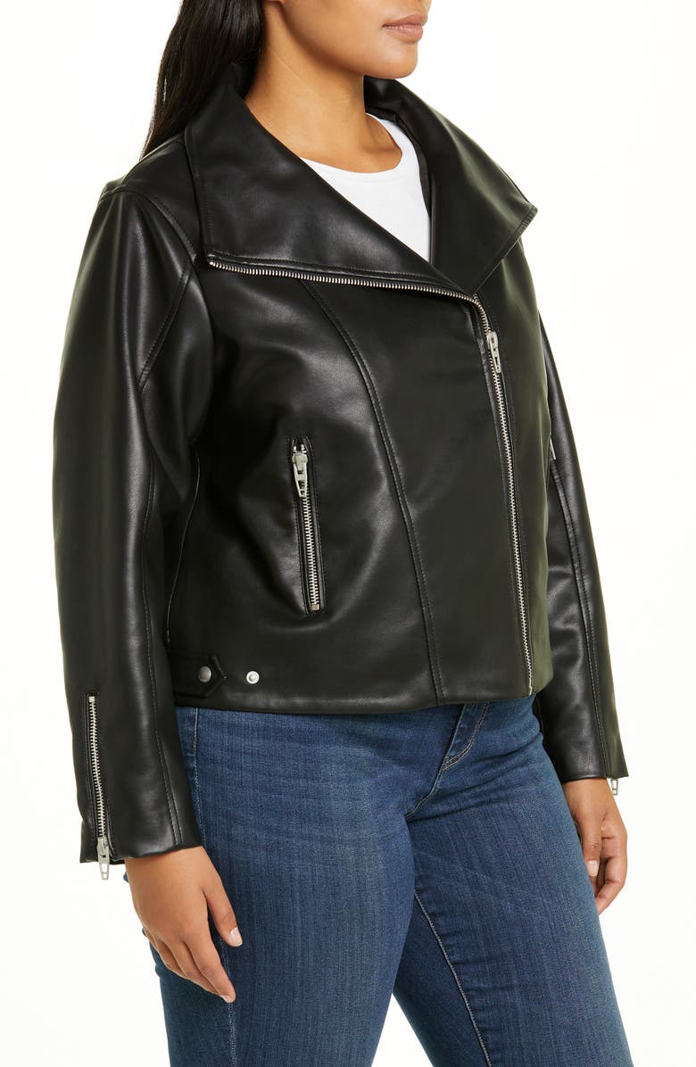 BLANKNYC Faux Leather Moto Jacket, Alternate, color, 