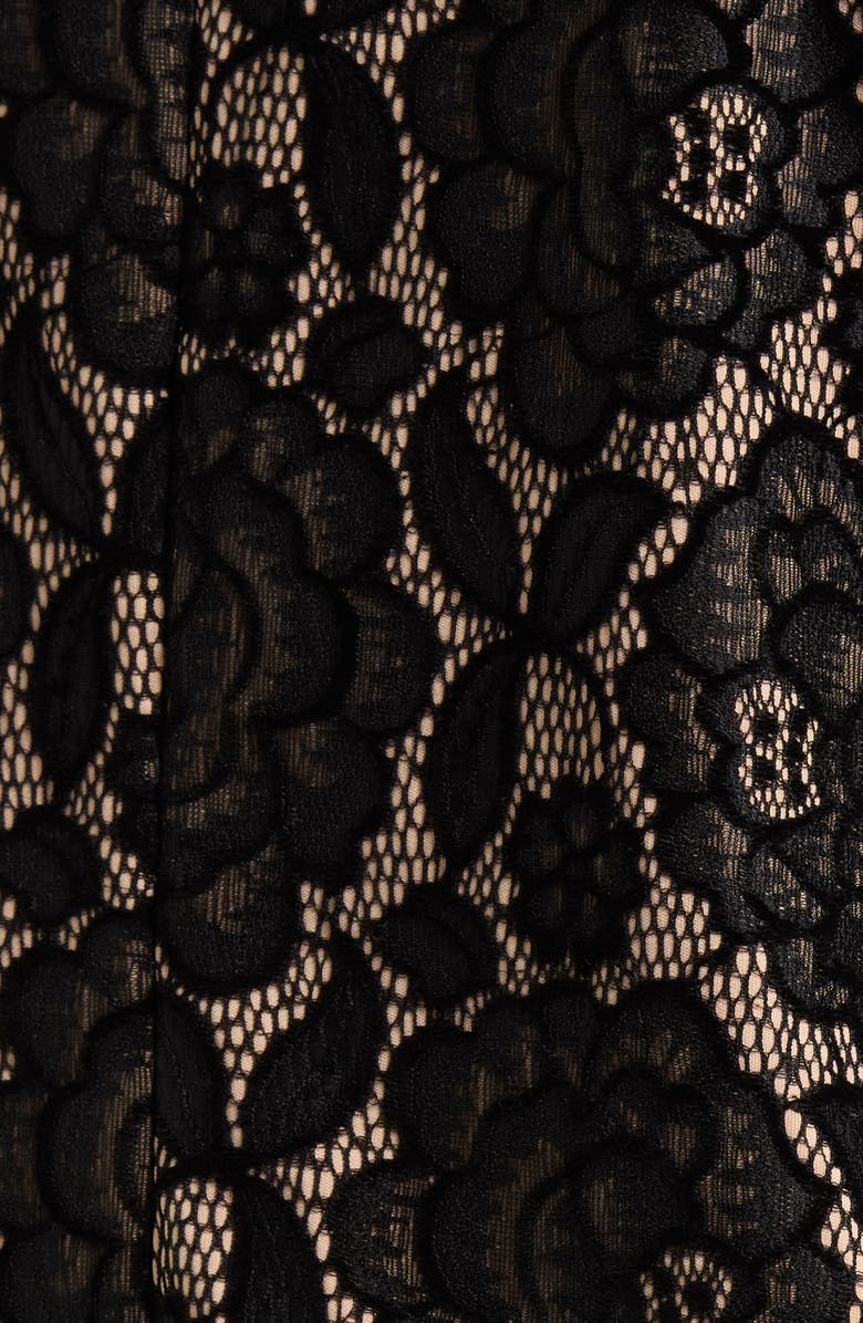 Tahari ASL Bonded Lace Jacket, Alternate, color, Black Nude