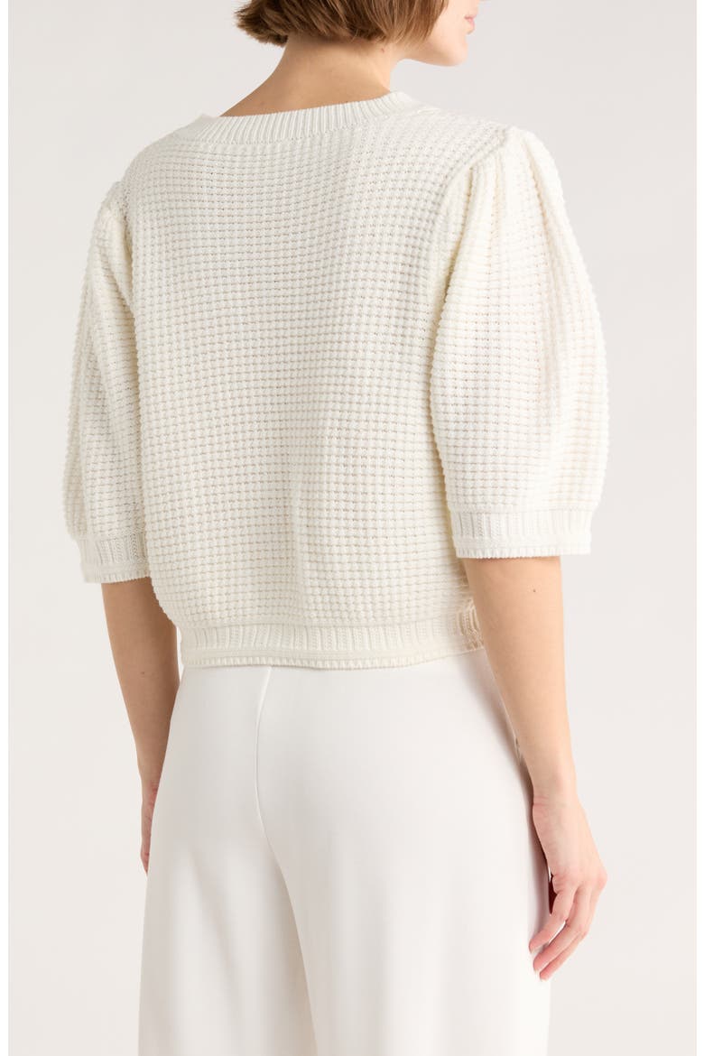 Elbow Length Sleeve Cardigan, Alternate, color, WHITE