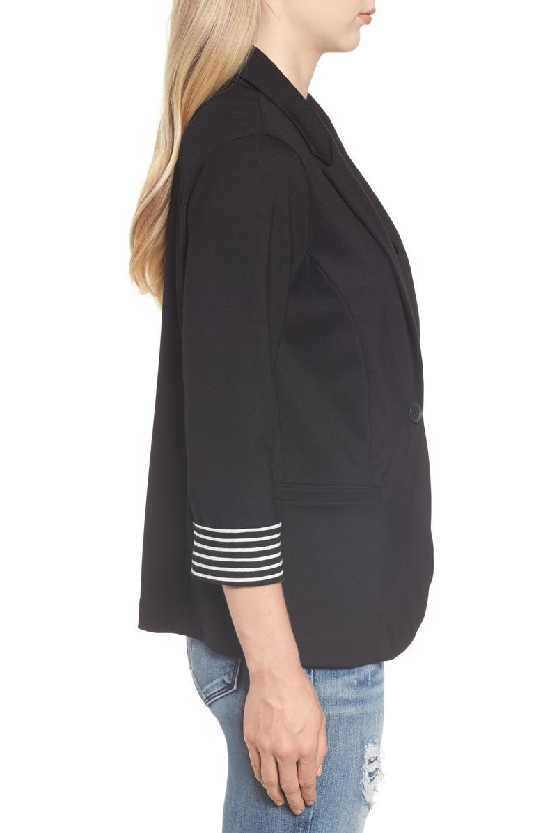 GIBSONLOOK Gibson Roll Sleeve Knit Blazer, Alternate, color,