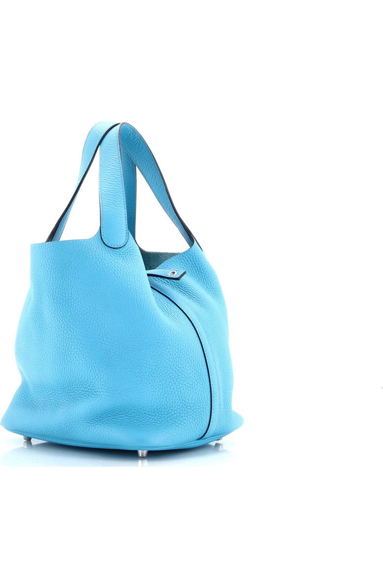 Pre-Owned Hermes Picotin Lock Bag Clemence MM, Alternate, color, Bleu Du Nord