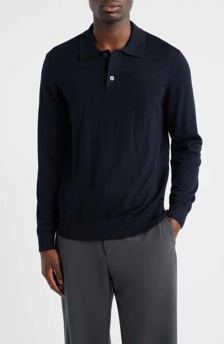 NN07 Serge 6584 Long Sleeve Wool Blend Polo Sweater
