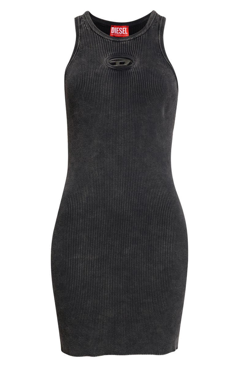 DIESEL<sup>®</sup> M-Anchorage-SL Rib Body-Con Minidress, Main, color, Black