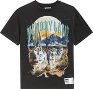 MEMORY LANE Running Wolves Crystal Embellished Graphic T-Shirt