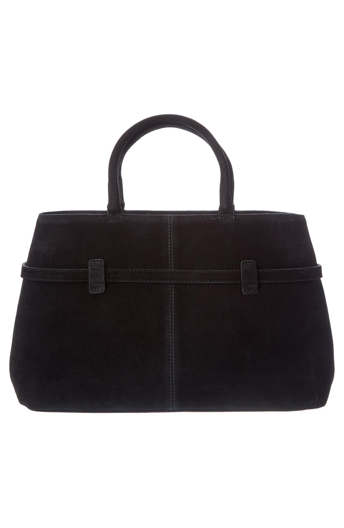 Persaman New York Elspeth 92 Suede Shoulder Bag, Alternate, color, Black