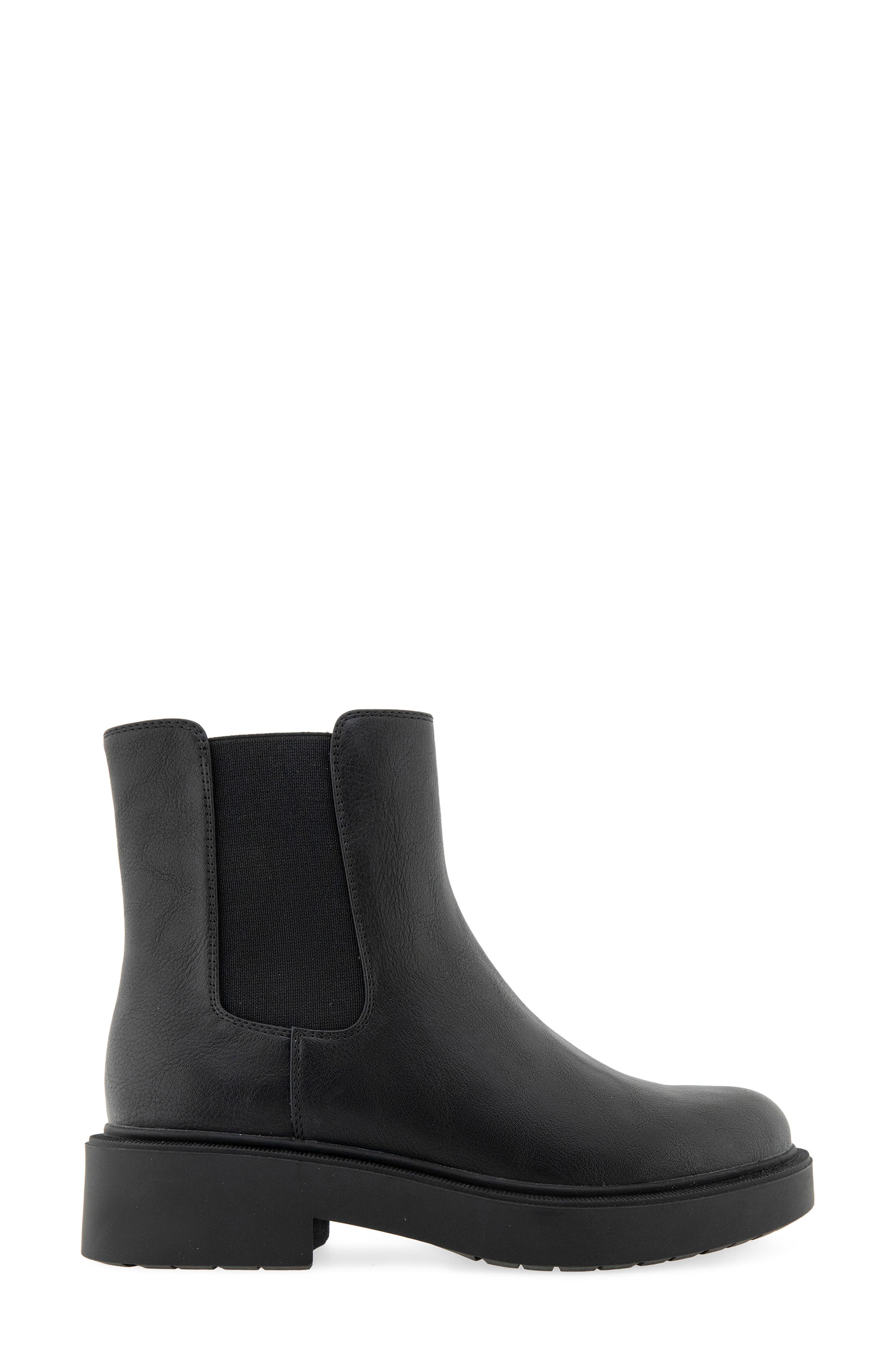 Ronnie Faux Leather Combat Boot, Alternate, color, BLACK