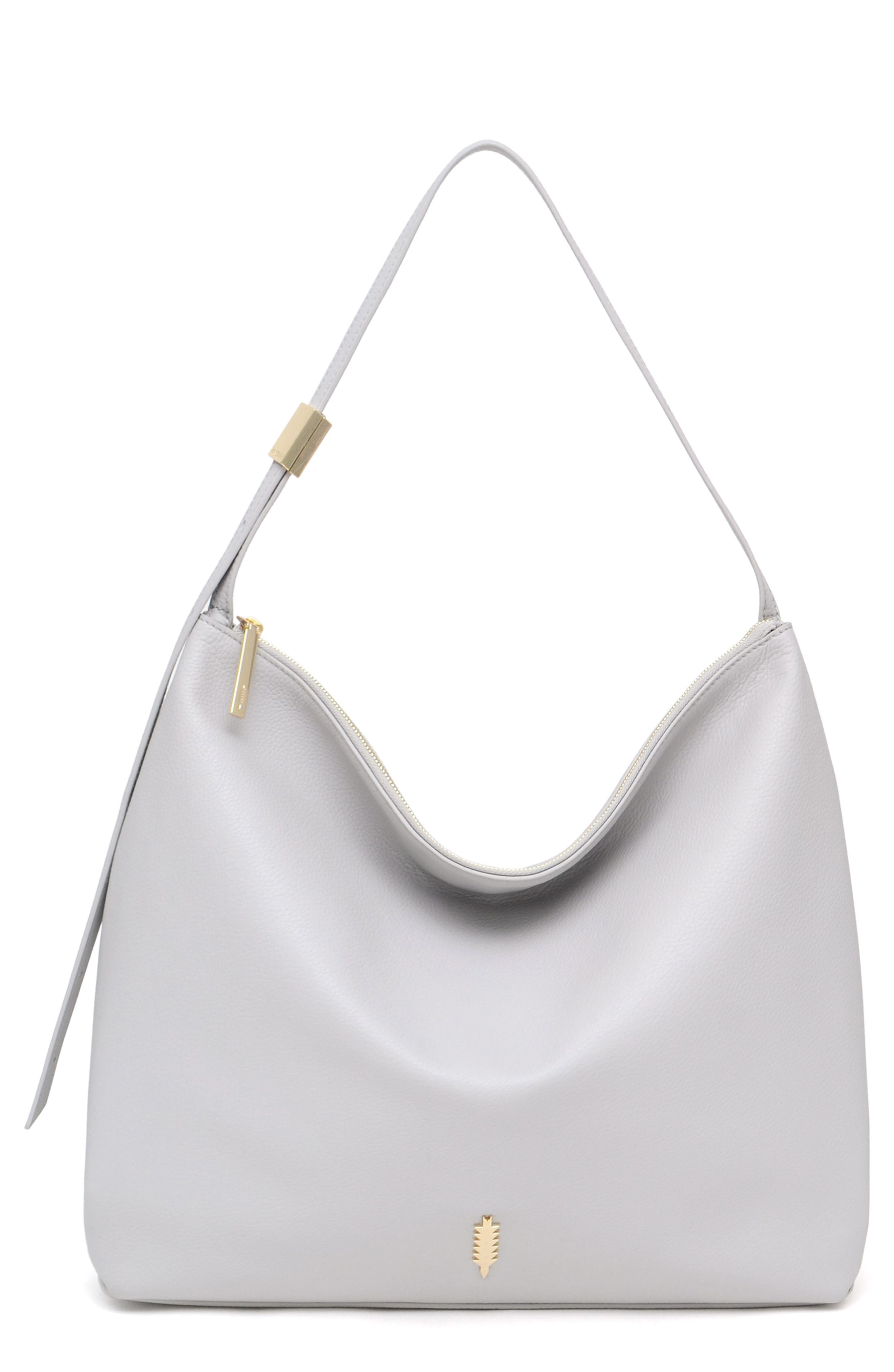 Thacker Gina Angular Leather Hobo Bag, Main, color, 