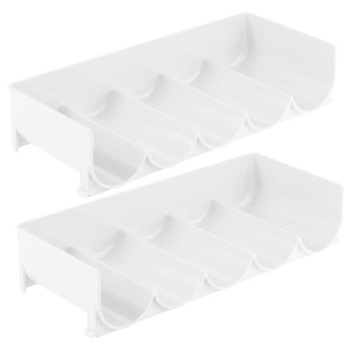 Mdesign Plastic Stackable Tiered Bottle Storage Organizer Rack, 2 Pack ...