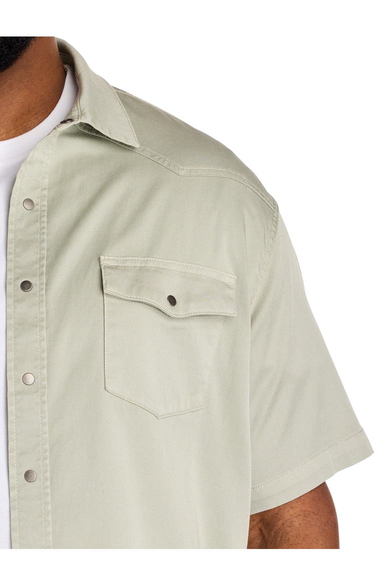 Big & Tall Western-Inspired Sport Shirt, Alternate, color, BELGIAN BLOCK