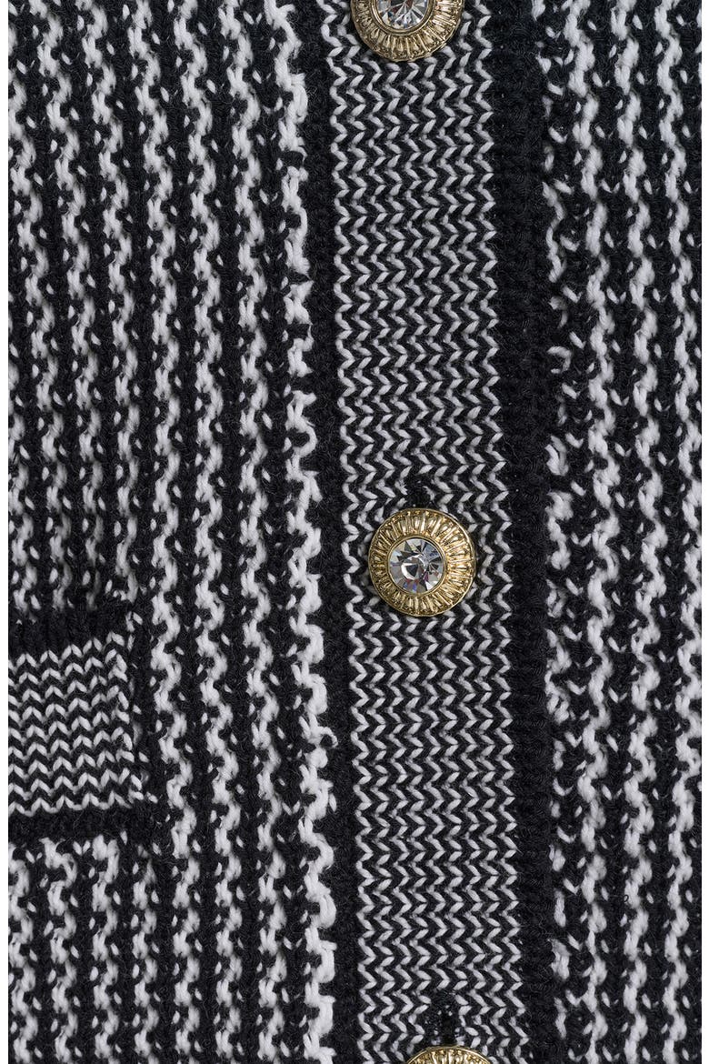 Four Pocket Cardigan, Alternate, color, BLACK/ SOFT WHITE