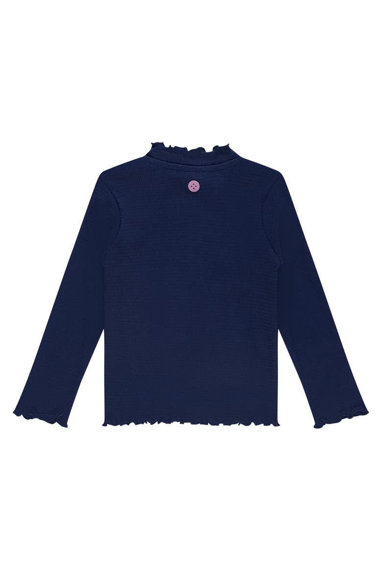 Ribbed Mock Neck Long Sleeve Shirt, Alternate, color, Navy