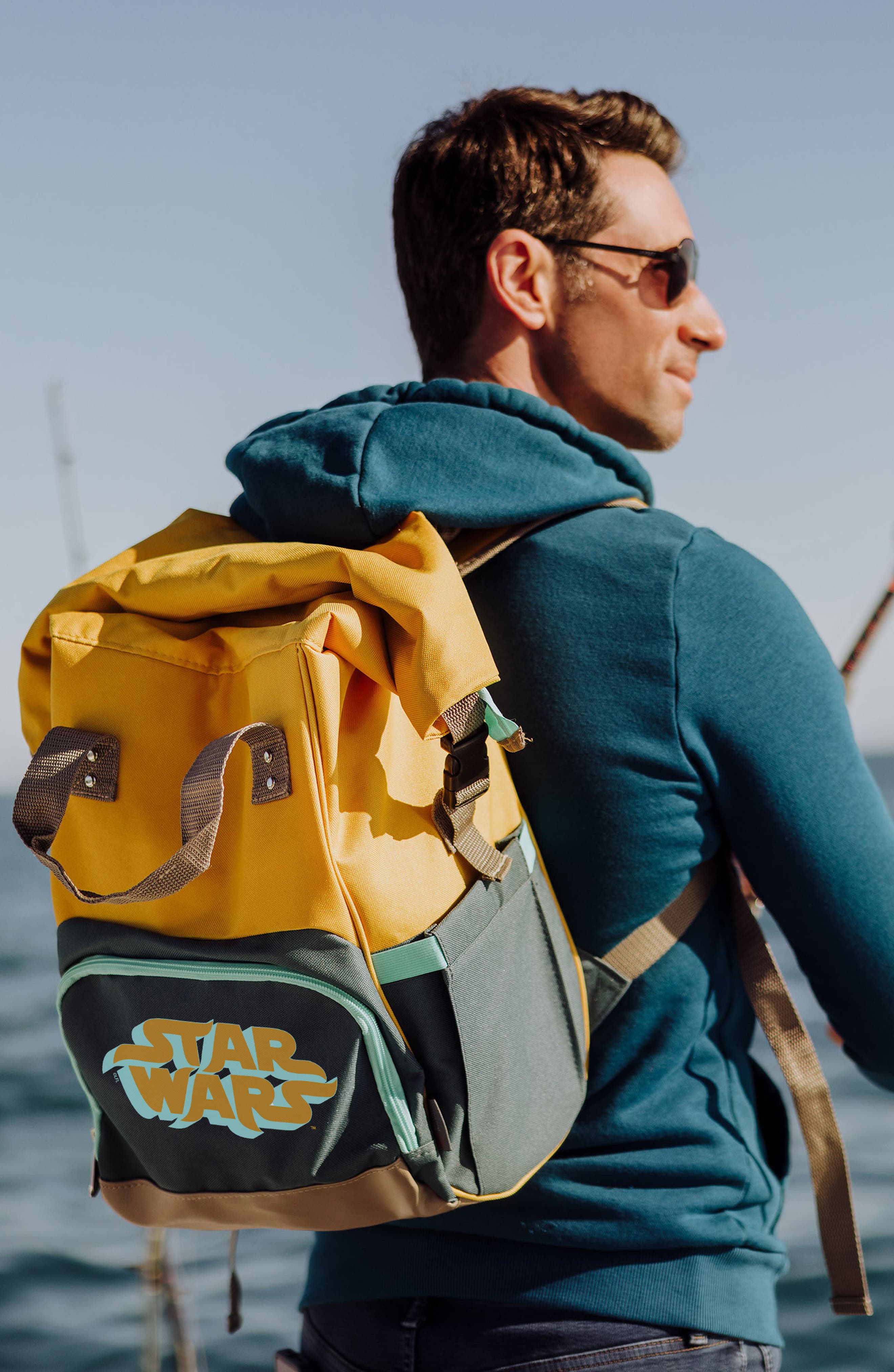 Star Wars™ Roll Top Cooler Backpack, Alternate, color, YELLOW