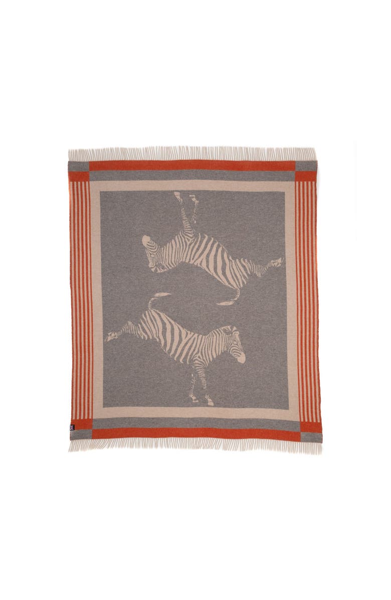 Prince of Scots Savanna Equestrian Reversible Throw - 56" x 72", Main, color, Grey