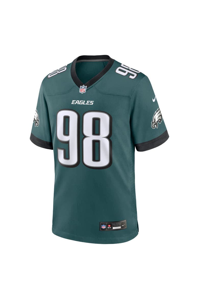Men's Nike Jalen Carter Midnight Green Philadelphia Eagles Team Game Jersey, Alternate, color, Green