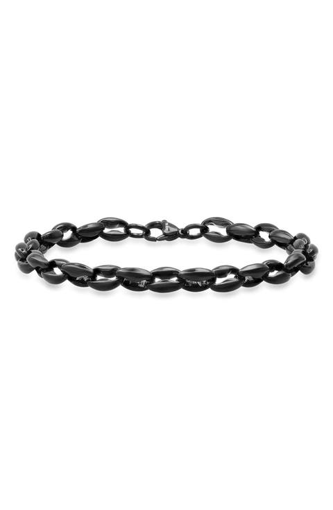 Men's Ion-Plated Stainless Steel Chain Bracelet