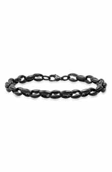 Men's Ion-Plated Stainless Steel Chain Bracelet
