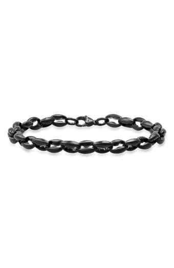 Men's Ion-Plated Stainless Steel Chain Bracelet