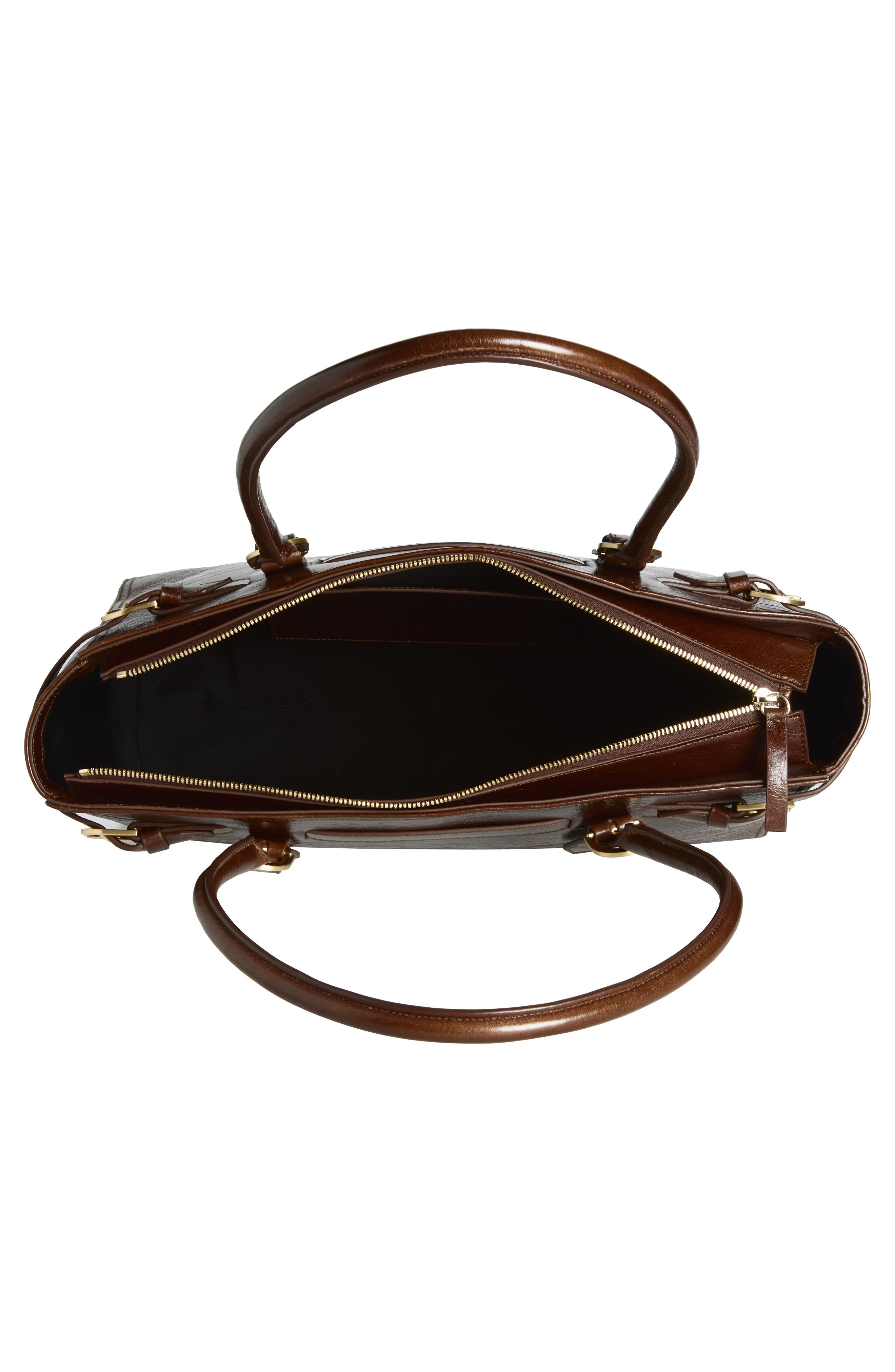 Reformation Dominique Tote, Alternate, color, Mocha Leather