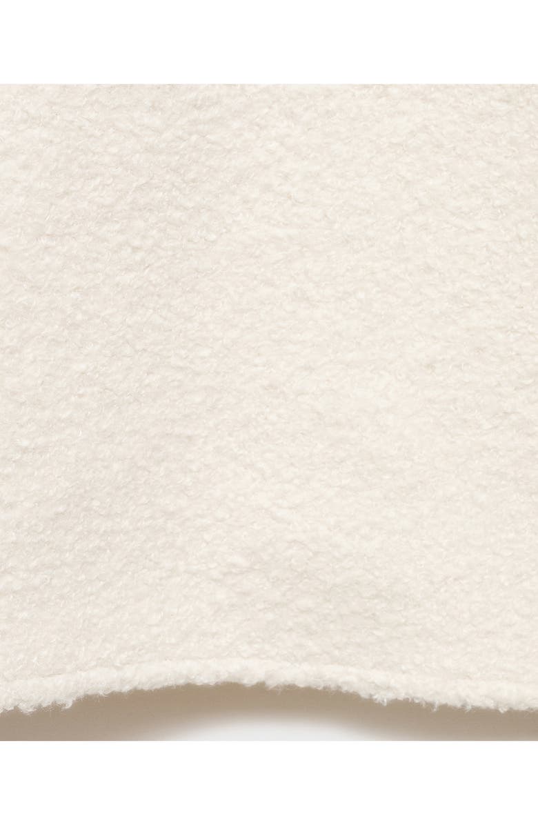 MANGO Bouclé Midi Sweater Skirt, Alternate, color, Ecru