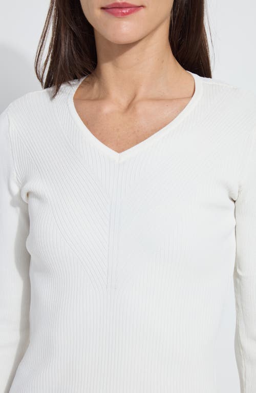 Lyssé Lysse Adette V-neck Rib Sweater In White
