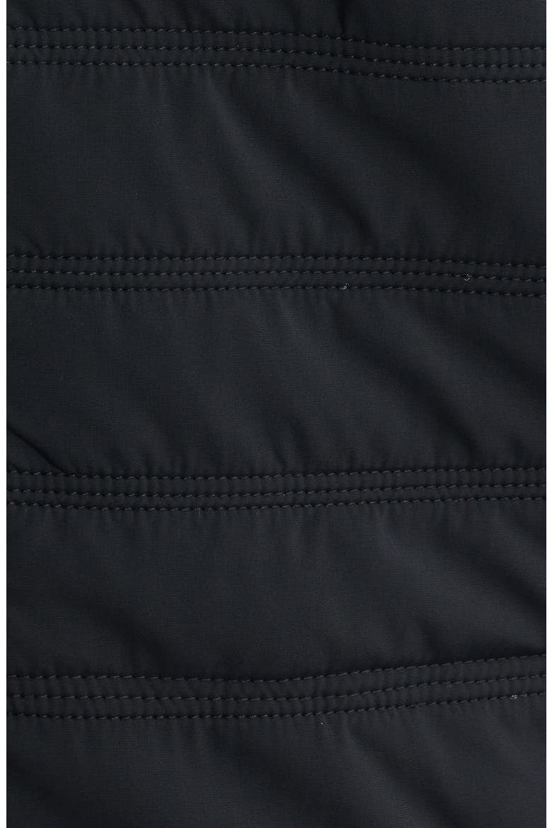 Townsend Hybrid Quilted & Rib Zip Jacket, Alternate, color, BLACK