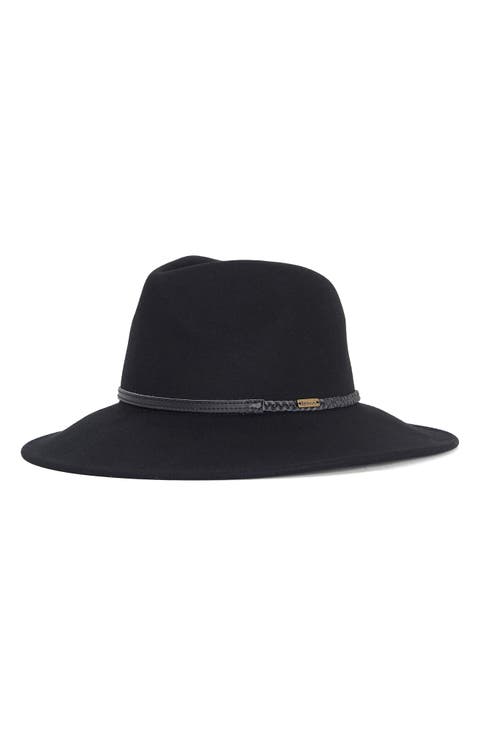 Leather Braid Wool Fedora