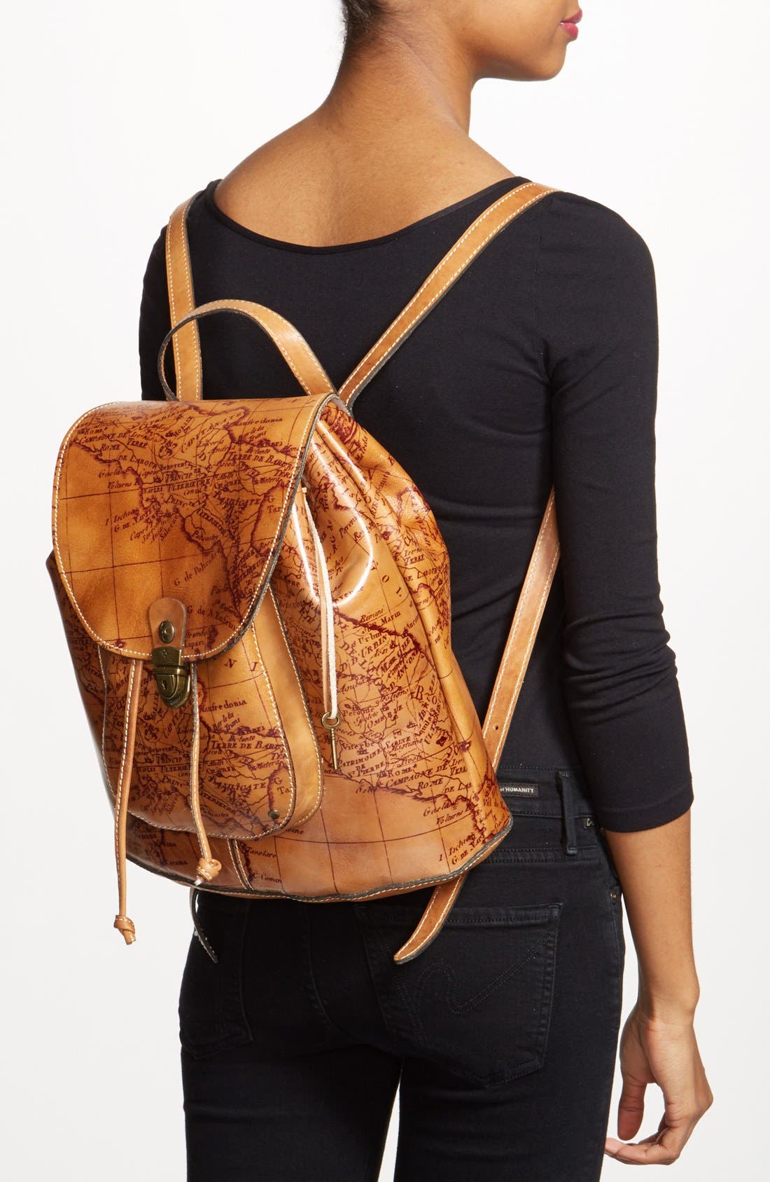 'Casape' Leather Backpack, Alternate, color, RUST