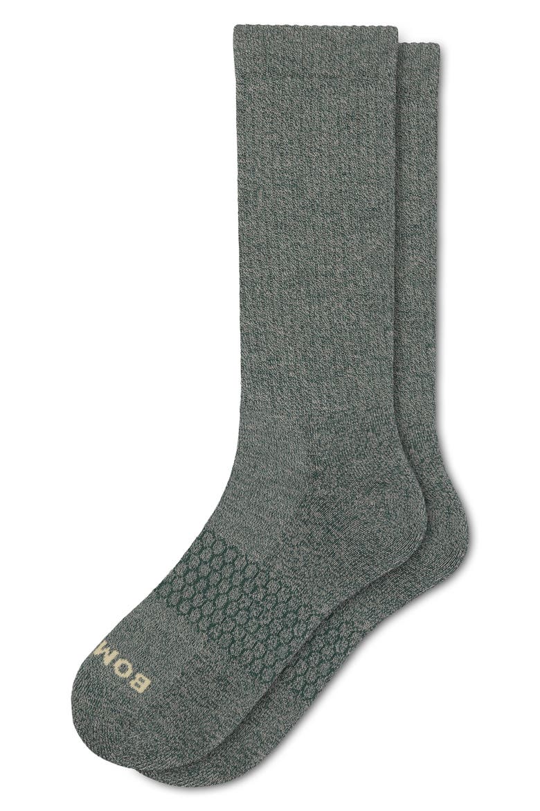 Marled Crew Socks, Main, color, CLAY