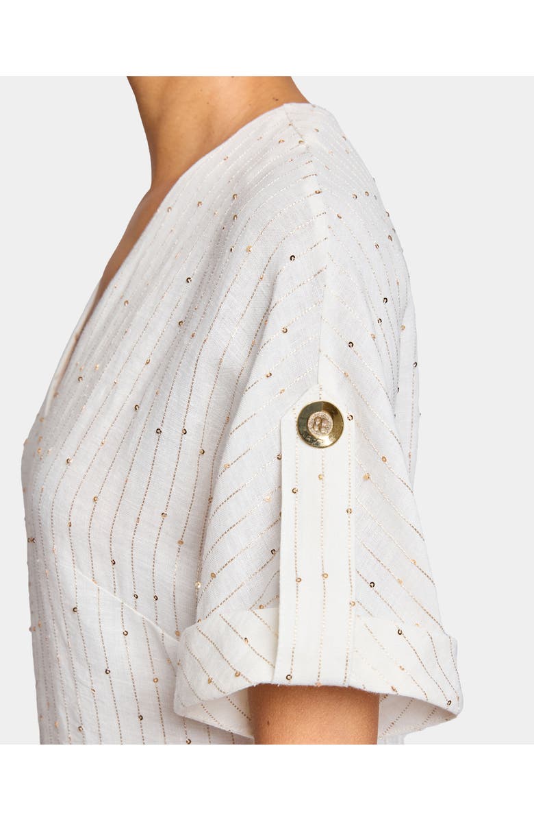 Santorelli SERAFINA Short Sleeve Midi Shift Dress, Alternate, color, 