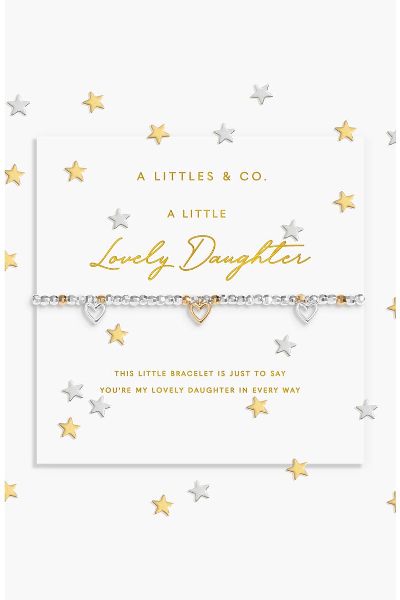 Sparkle Confetti A Little 'Lovely Daughter' Bracelet, Main, color, Mixed
