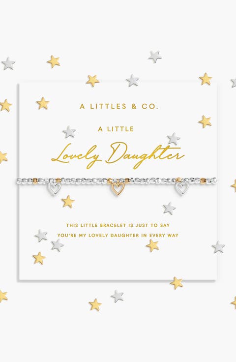 Sparkle Confetti A Little 'Lovely Daughter' Bracelet
